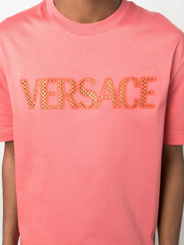Pink Mesh Logo T-shirt