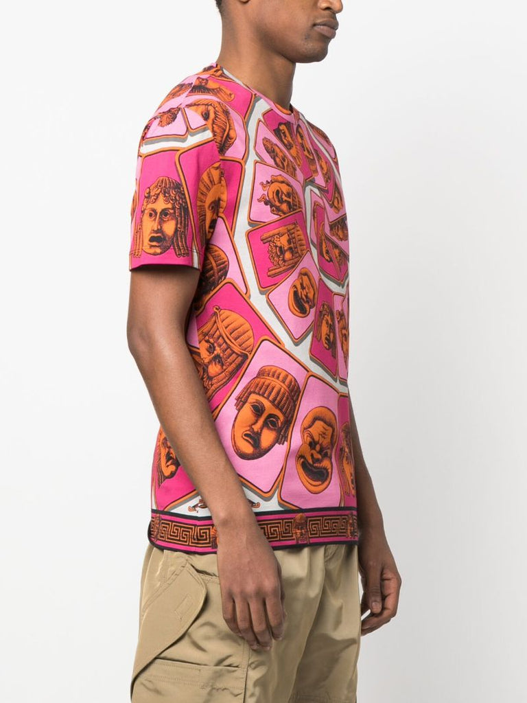 Pink La Maschere Cotton T-shirt