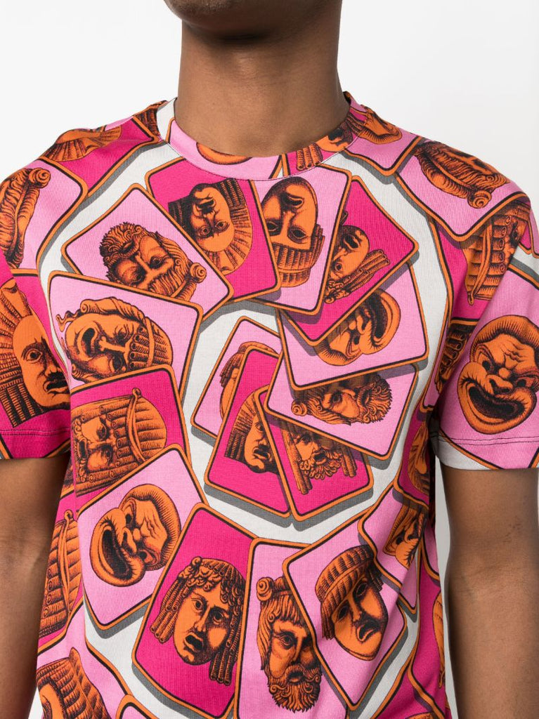 Pink La Maschere Cotton T-shirt