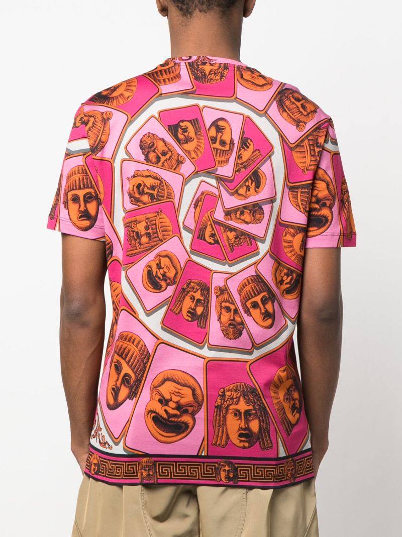 Pink La Maschere Cotton T-shirt