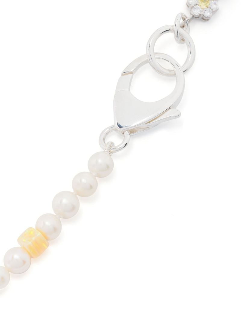 X Botter Sterling Silver Pearl and Crystal Necklace