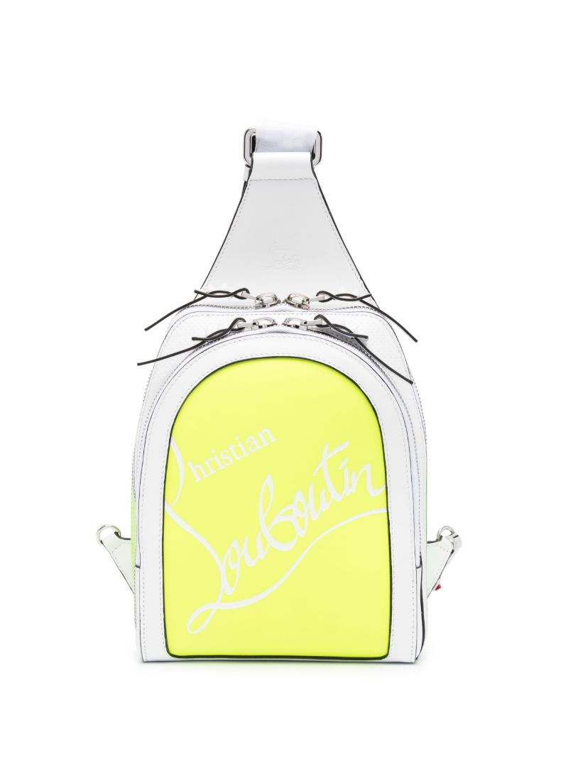 White Loubifunk Logo Backpack