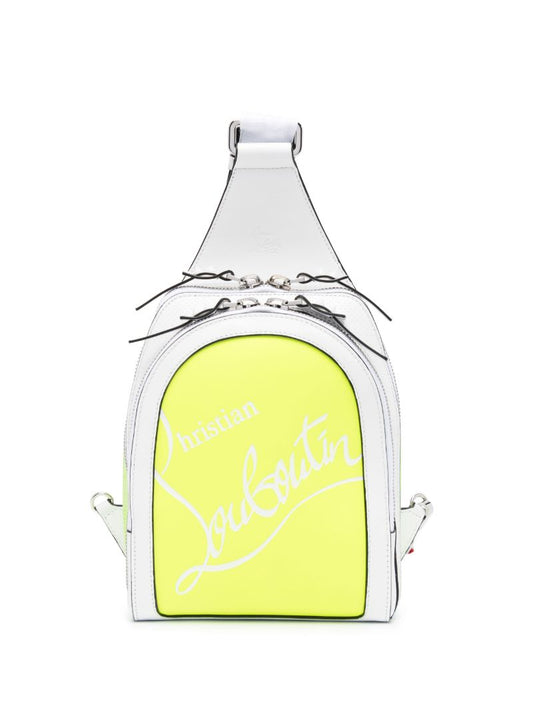 White Loubifunk Logo Backpack