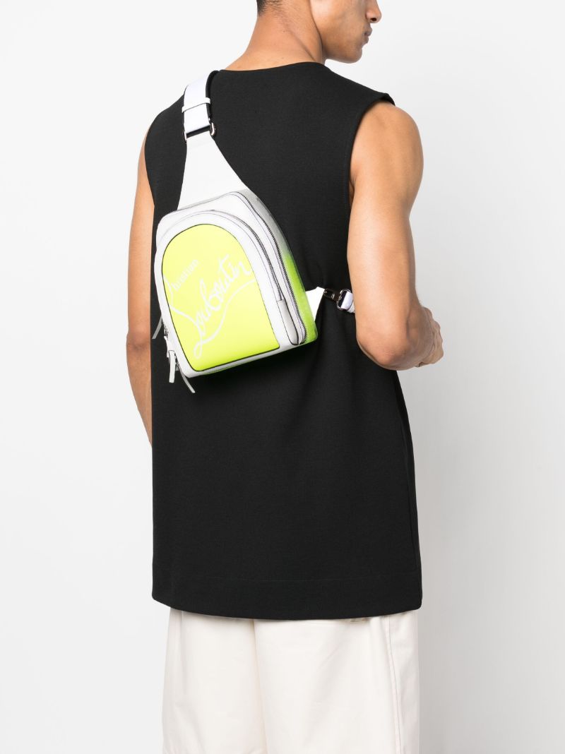 White Loubifunk Logo Backpack