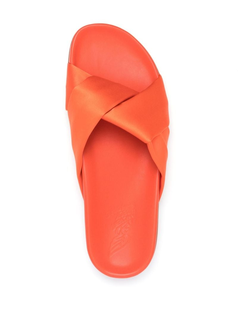 Orange Whitney Satin Slides