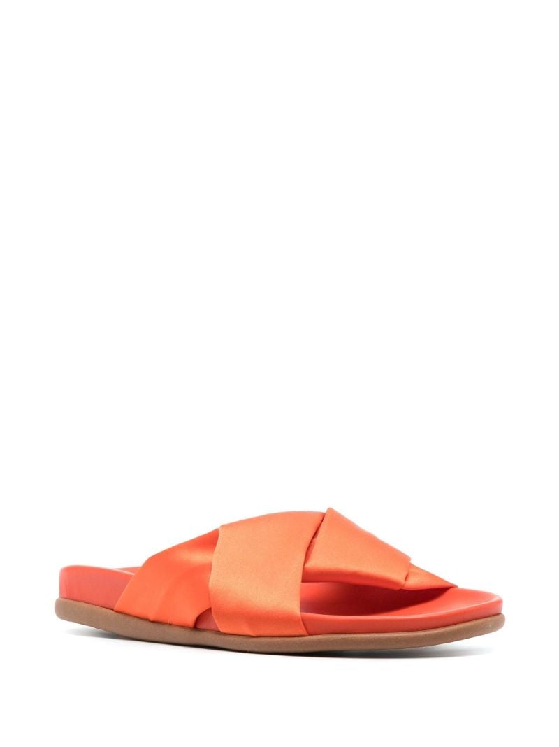 Orange Whitney Satin Slides