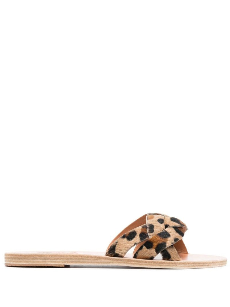 Neutral Arachne Leopard Print Slides