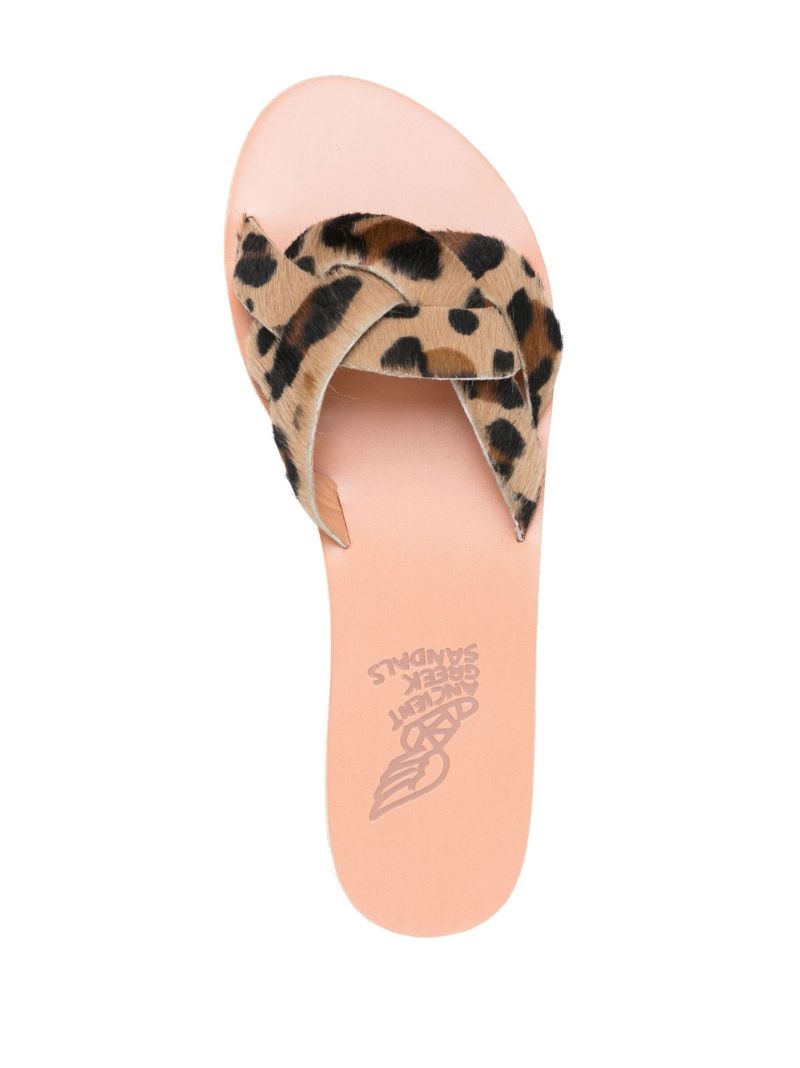 Neutral Arachne Leopard Print Slides