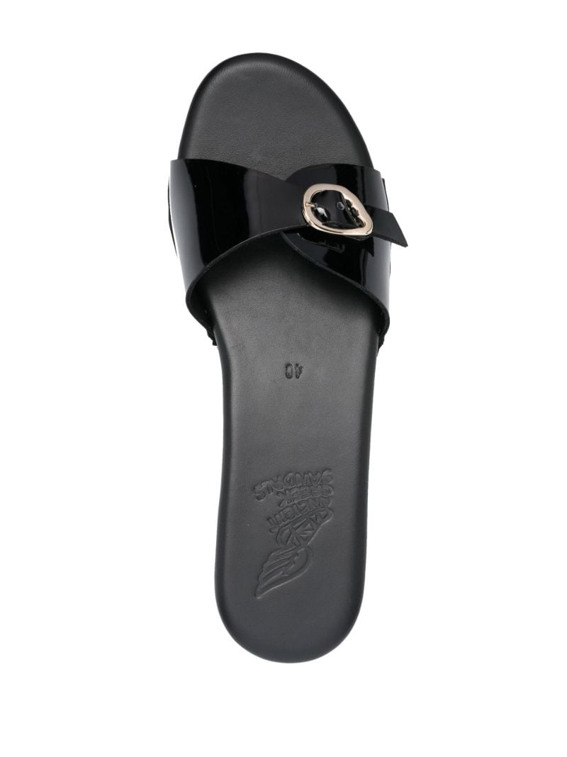 Black Omia Patent Leather Mules