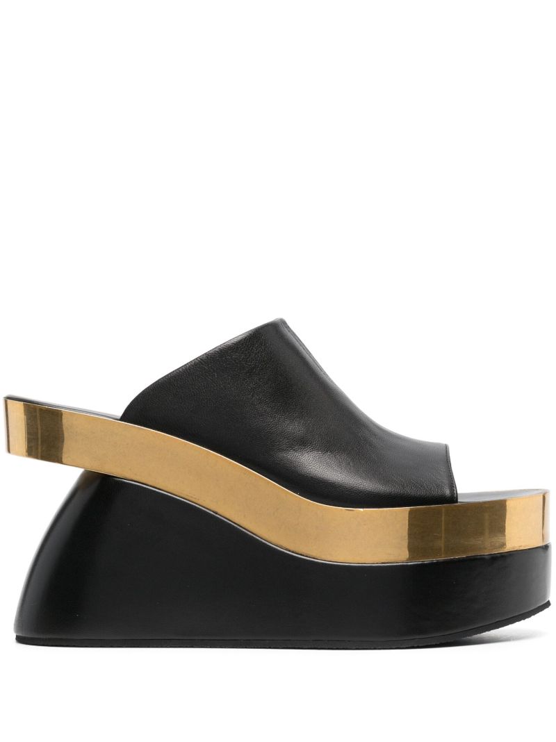 Black 105 Platform Mules