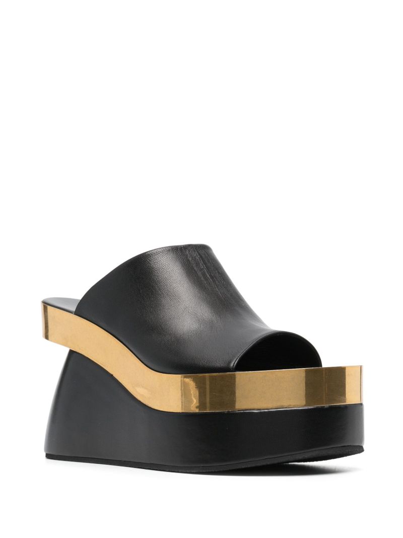 Black 105 Platform Mules