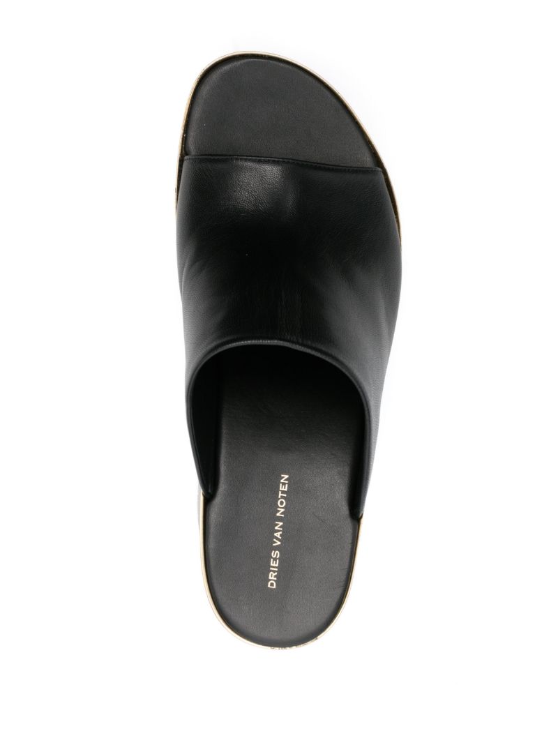 Black 105 Platform Mules