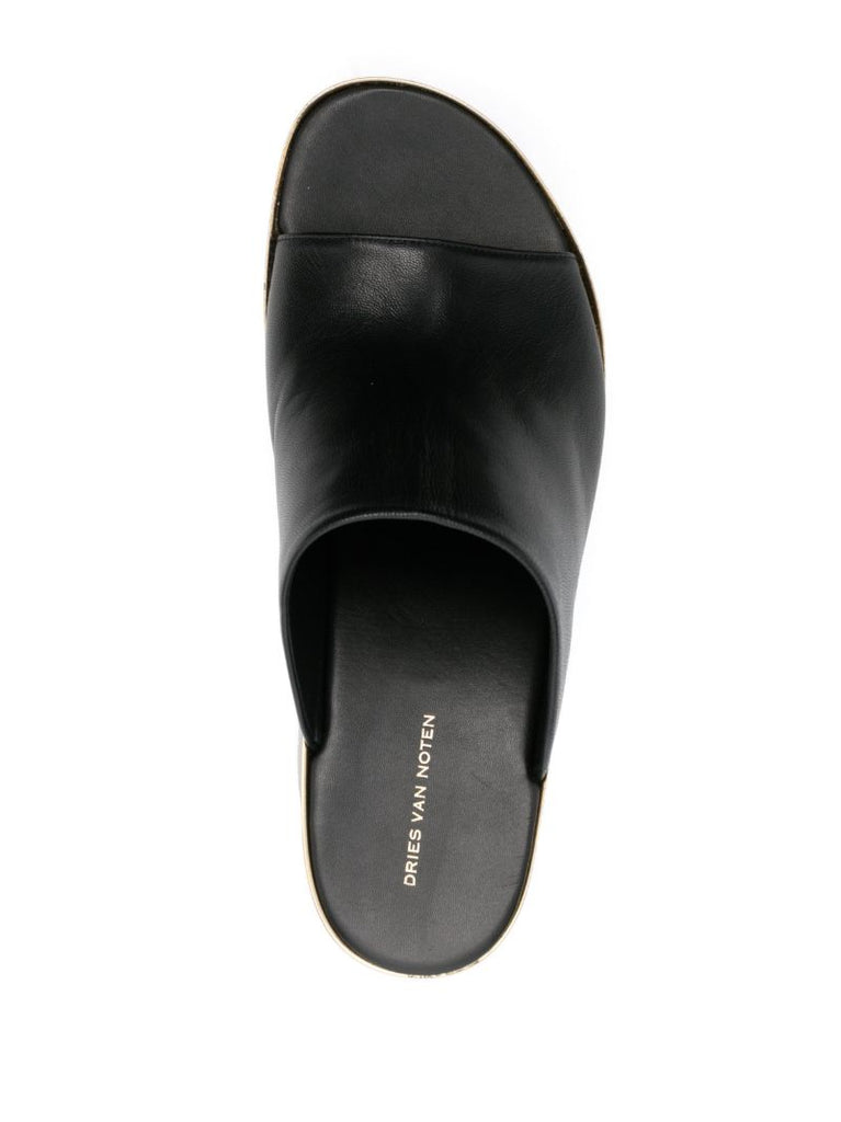 Black 105 Platform Mules