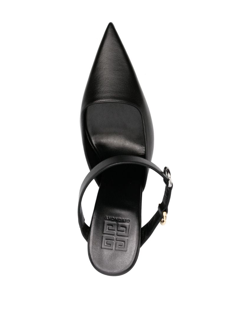 Black Voyou 90 Leather Mules