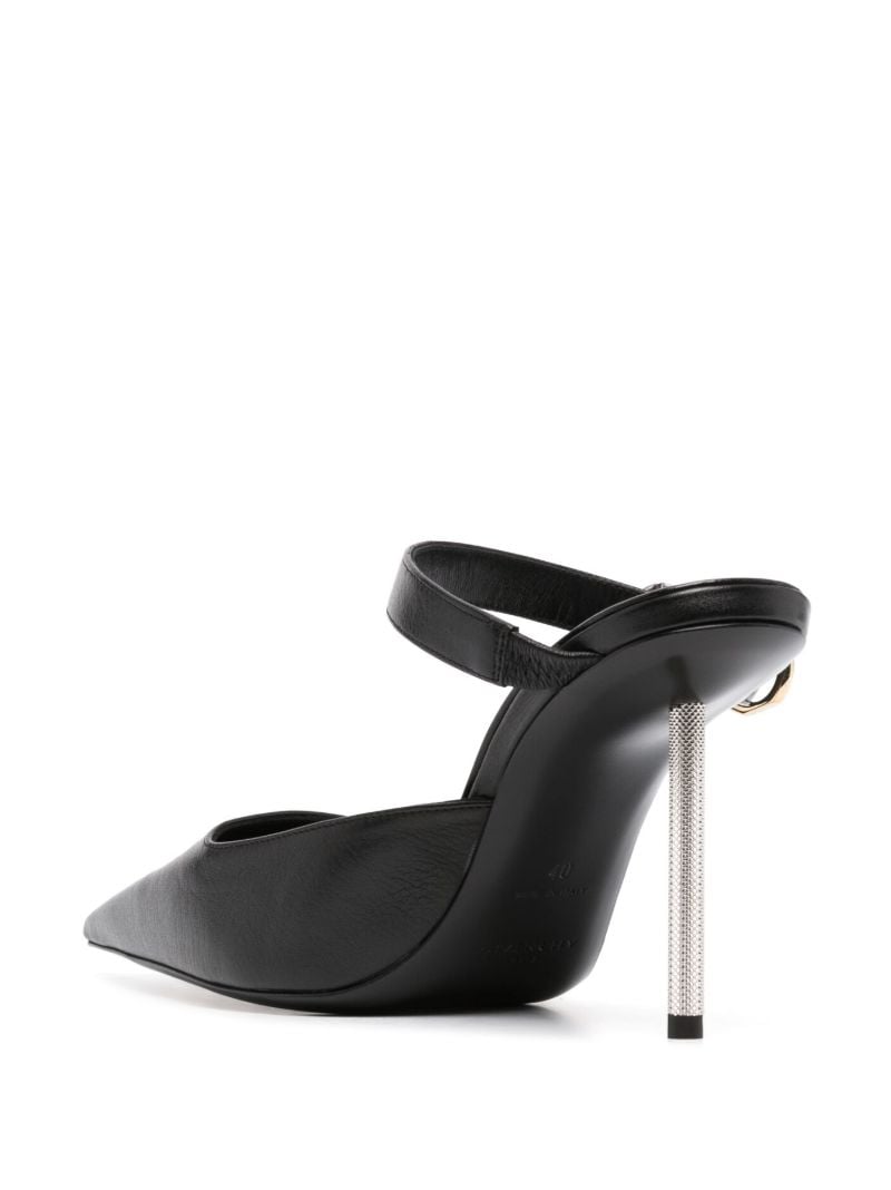 Black Voyou 90 Leather Mules