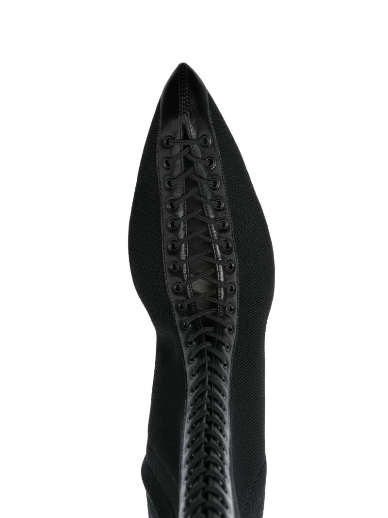 Black Show 70 Leather Lace Detail Knee-high Boots