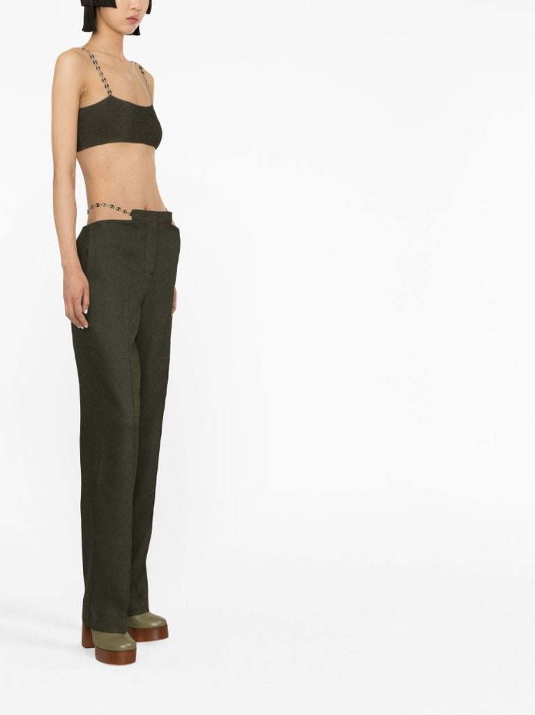 Green Pomo Low-rise Trousers