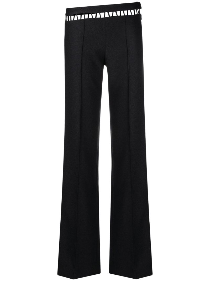Black Osmia Cut-out Waist Trousers