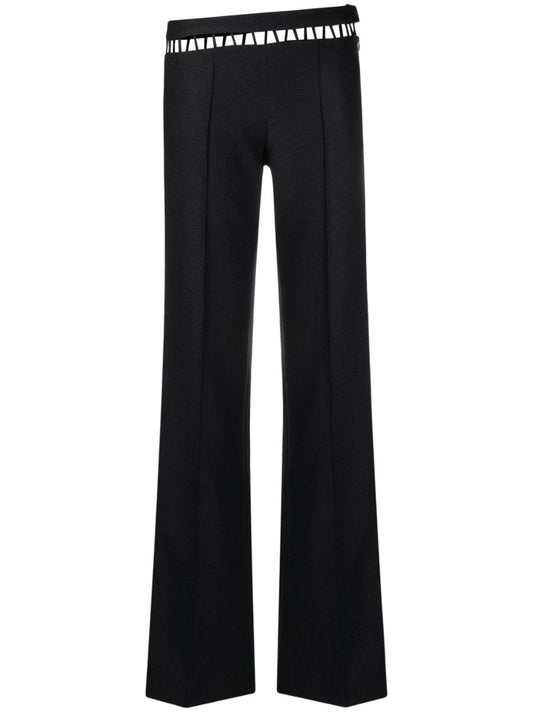 Black Osmia Cut-out Waist Trousers