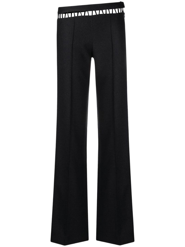 Black Osmia Cut-out Waist Trousers