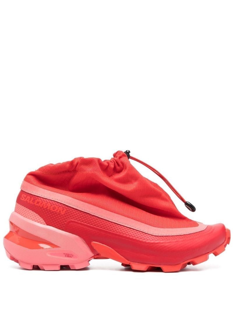 X Salomon Red Drawstring Low Top Sneakers