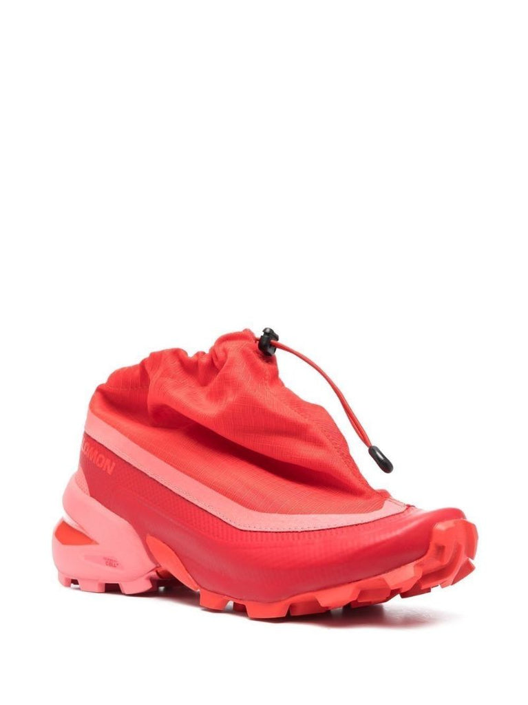 X Salomon Red Drawstring Low Top Sneakers