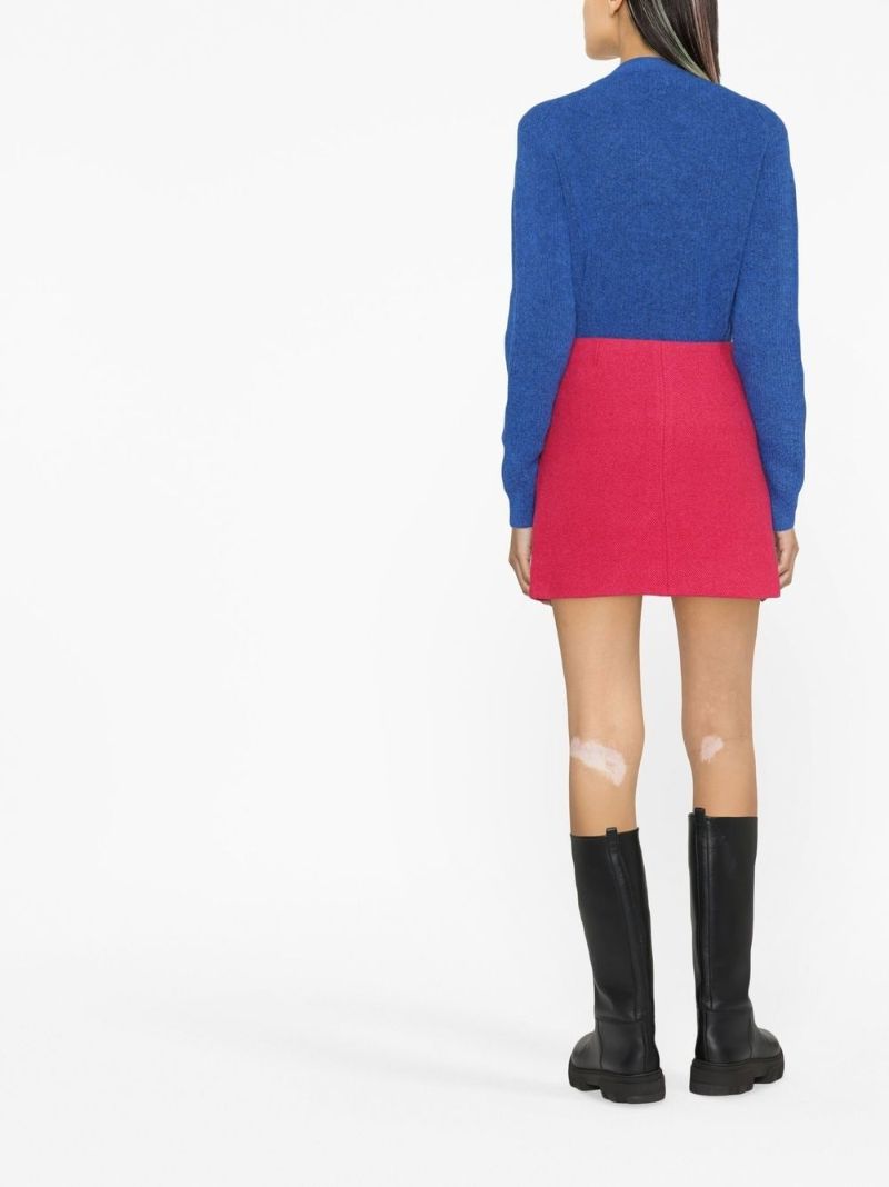 Red Logo Patch Mini Skirt