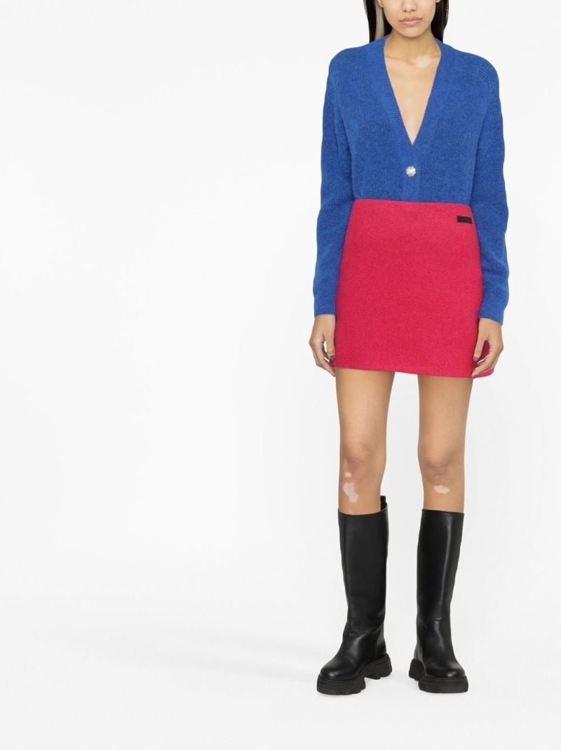 Red Logo Patch Mini Skirt