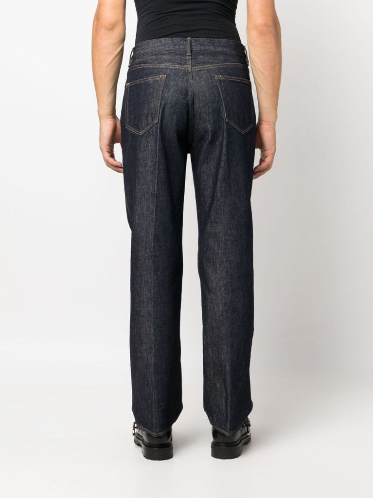 Blue Hard Twist Straight-leg Jeans