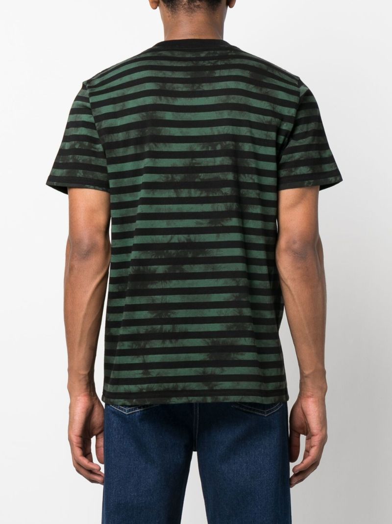 Green Scotty Tie-dye Striped T-shirt