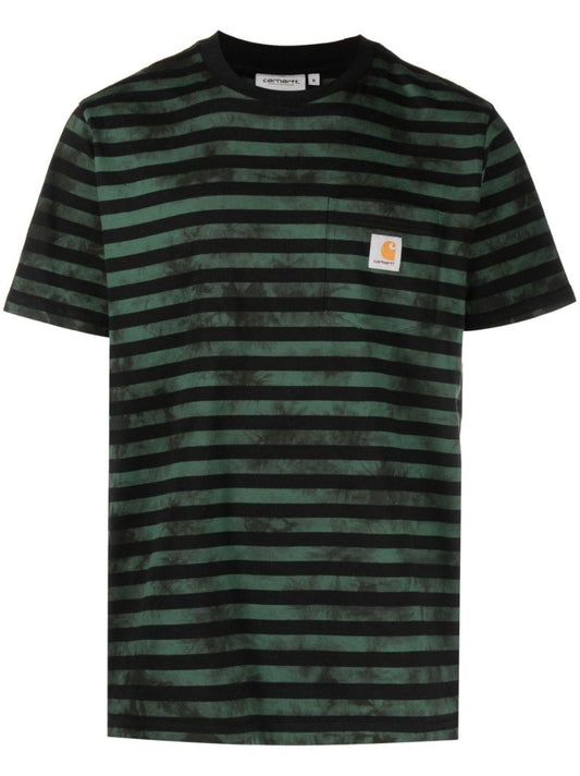 Green Scotty Tie-dye Striped T-shirt