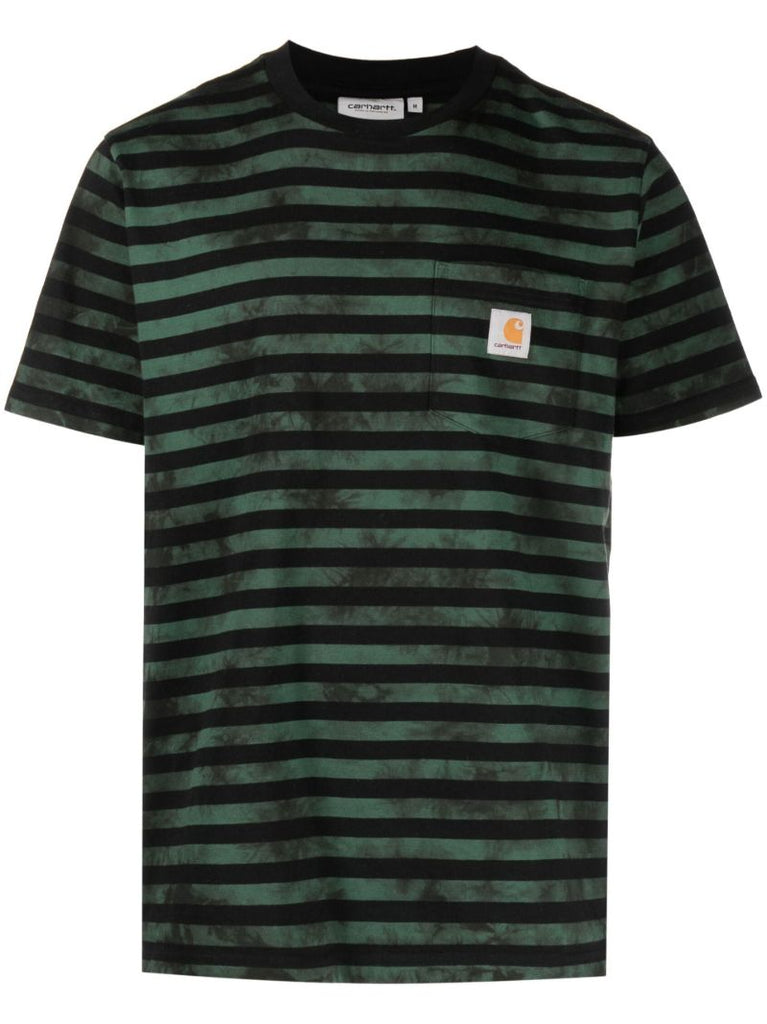 Green Scotty Tie-dye Striped T-shirt