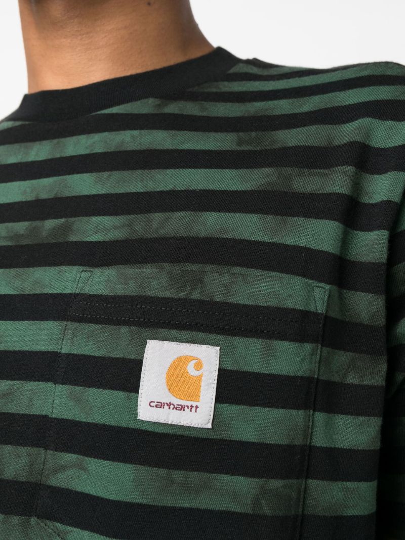 Green Scotty Tie-dye Striped T-shirt