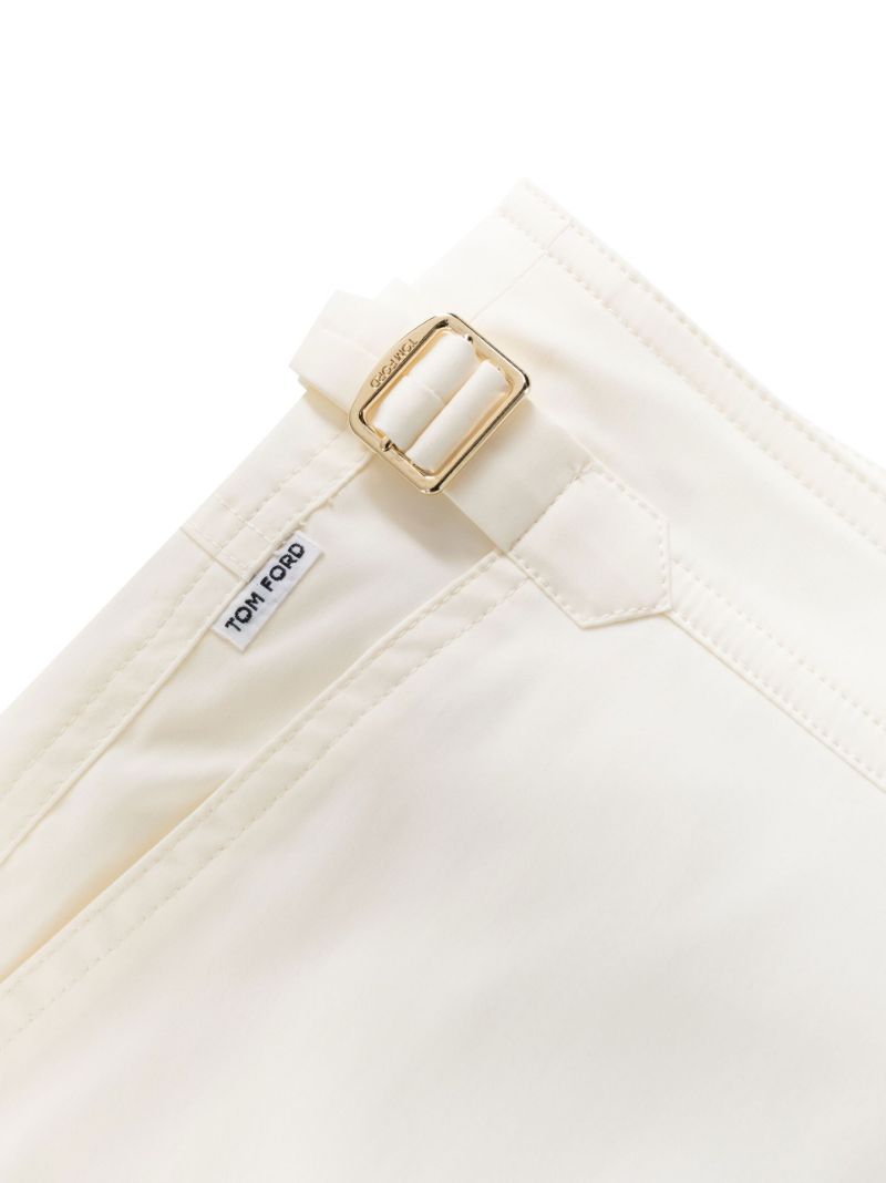 Neutral Side Buckle Swim Shorts