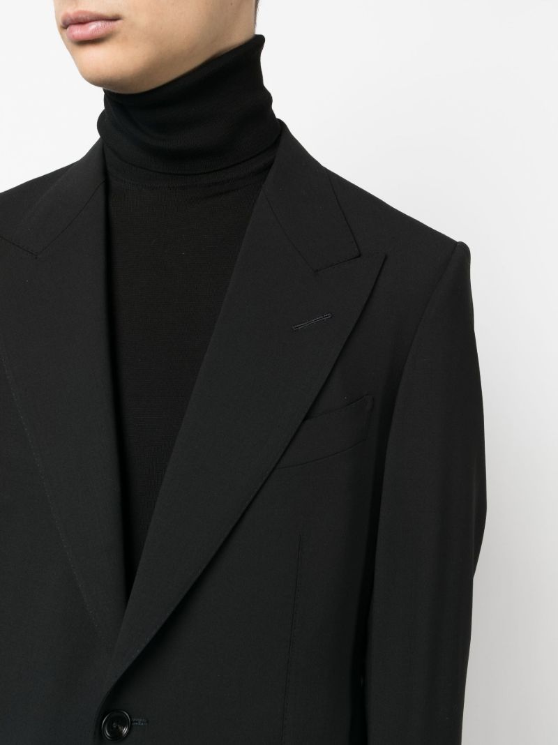 Black Shelton Single-breasted Wool Suit