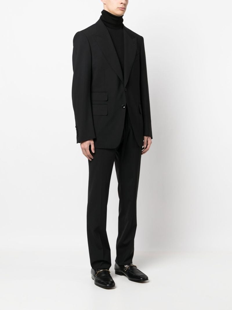Black Shelton Single-breasted Wool Suit