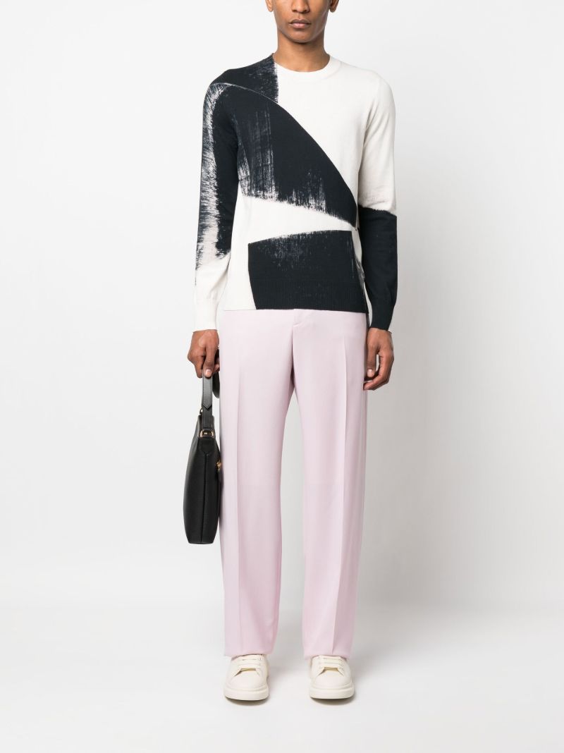 Pink Tailored Wool Trousers