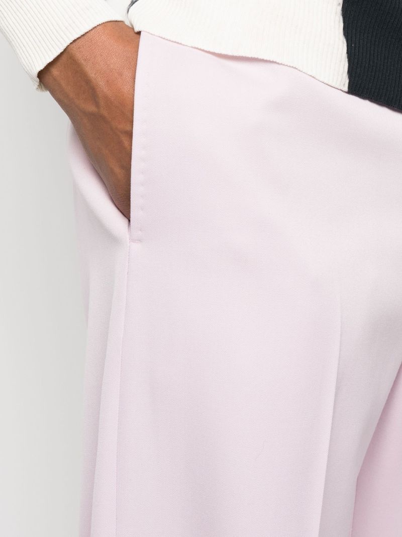 Pink Tailored Wool Trousers