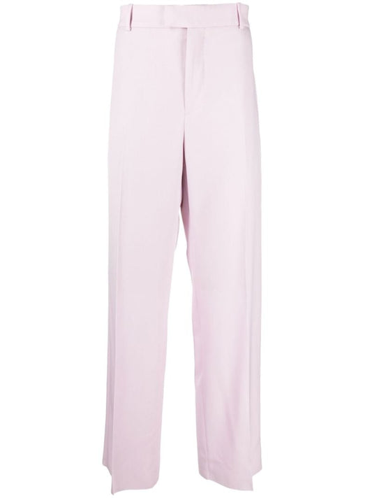 Pink Tailored Wool Trousers