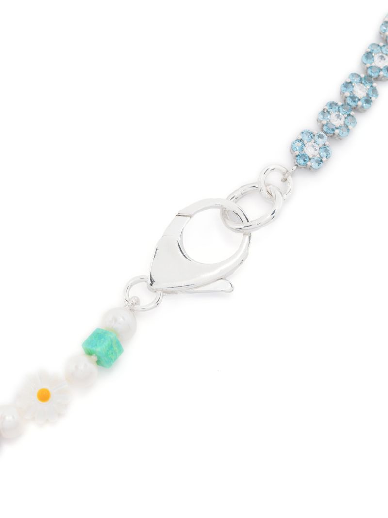 X Botter Sterling Silver Pearl and Crystal Necklace