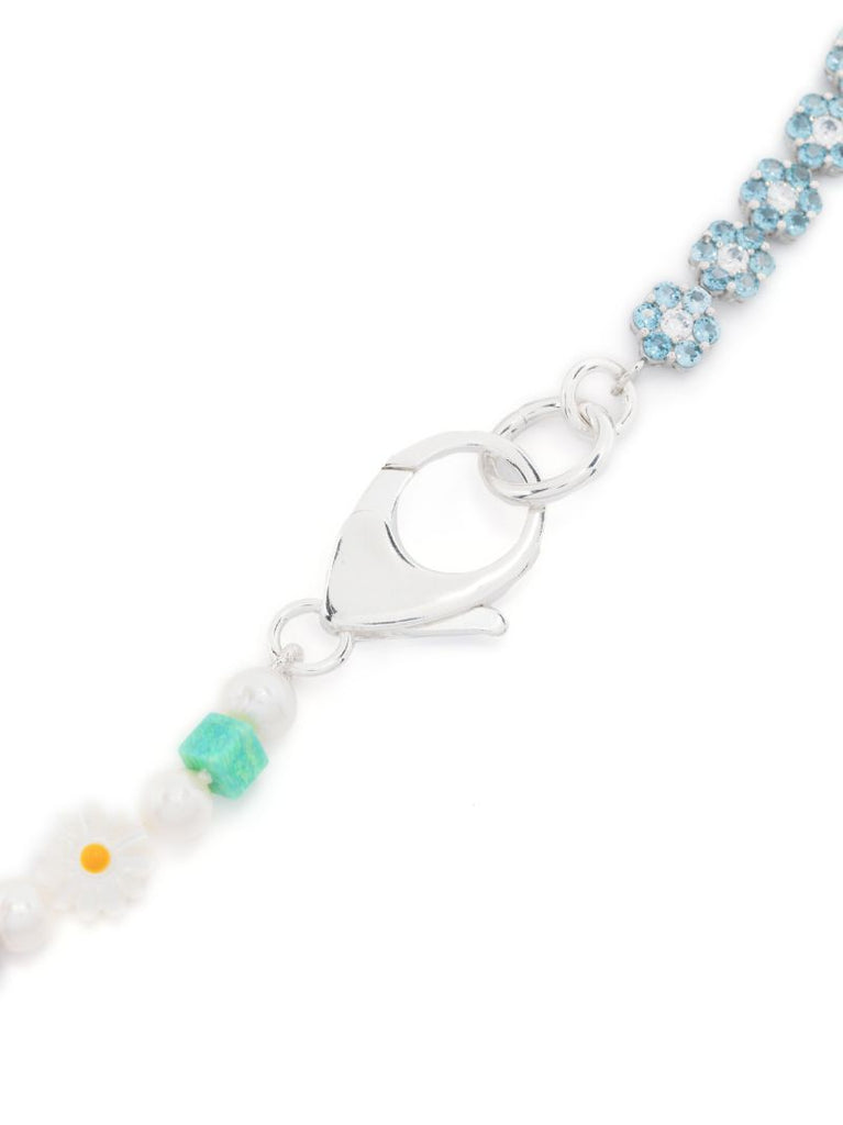 X Botter Sterling Silver Pearl and Crystal Necklace