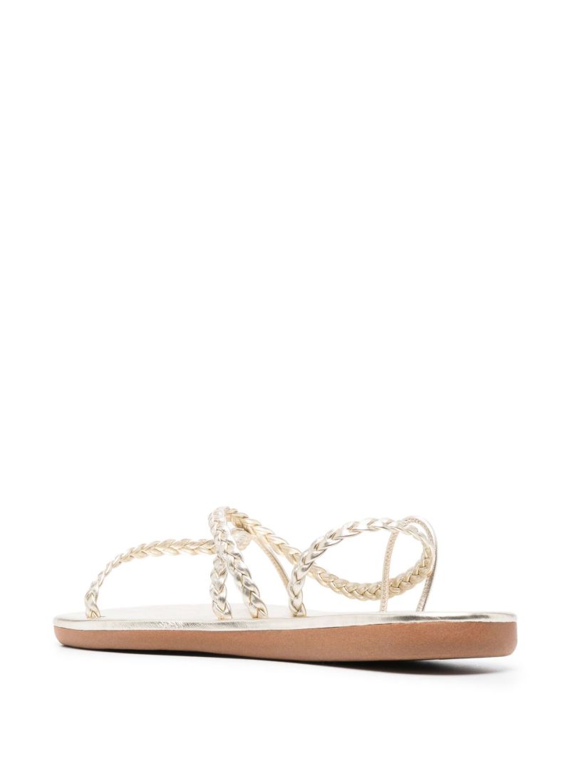 Silver Maya Braided Sandals