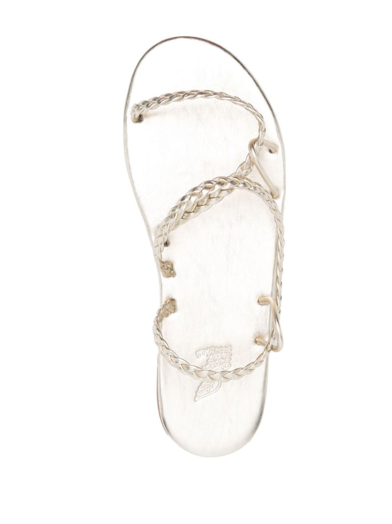 Silver Maya Braided Sandals