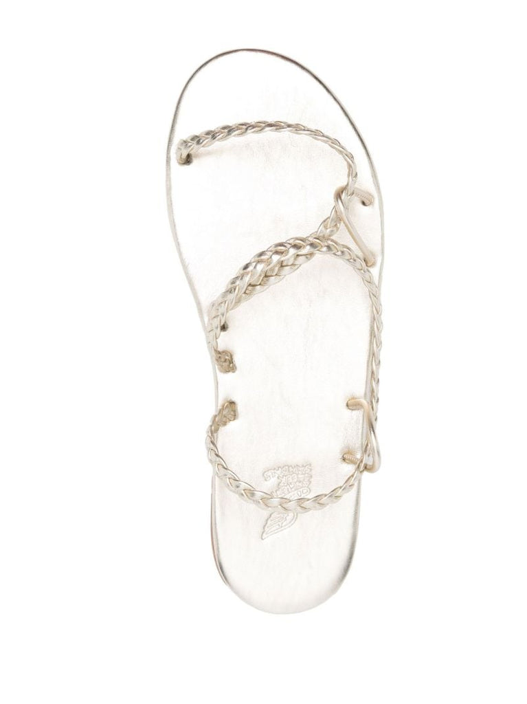 Silver Maya Braided Sandals