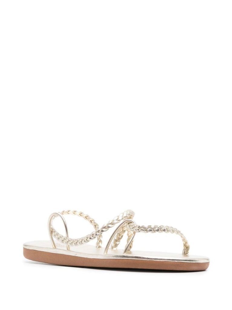 Silver Maya Braided Sandals