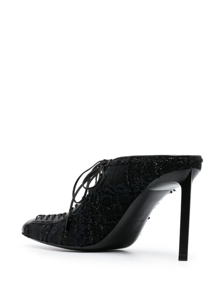 Black Show 35 Tweed Lace-up Pumps