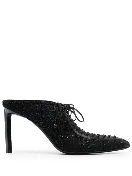 Black Show 35 Tweed Lace-up Pumps
