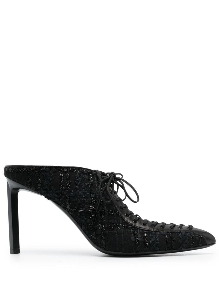 Black Show 35 Tweed Lace-up Pumps