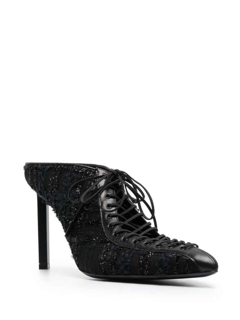 Black Show 35 Tweed Lace-up Pumps