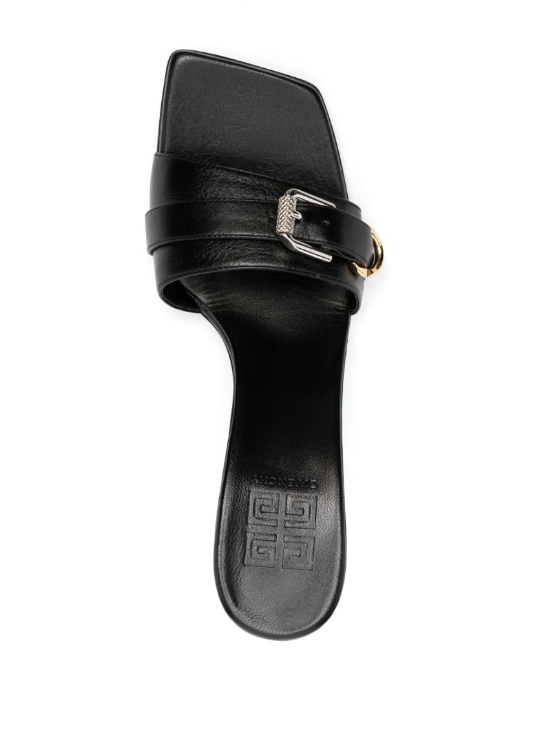 Black Voyou 90 Leather Mules